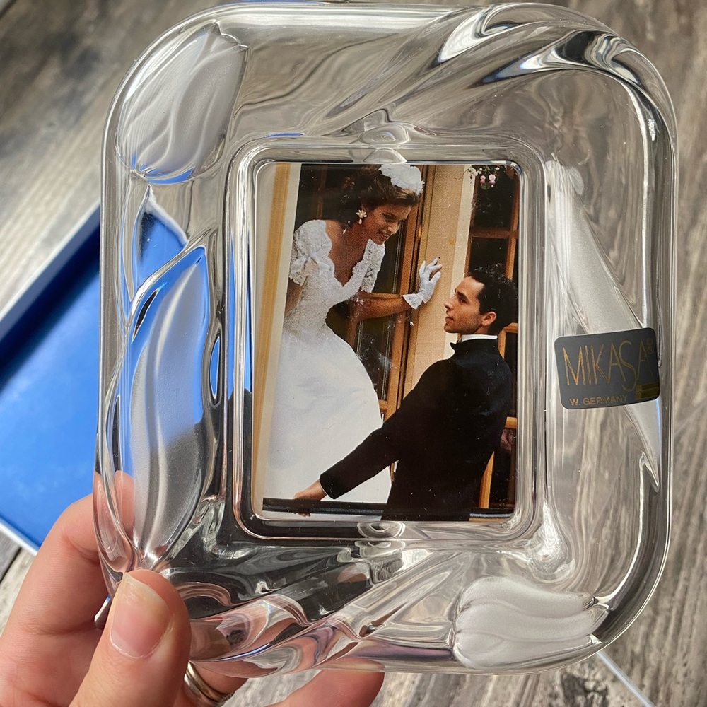 Vintage Mikasa glass picture frame